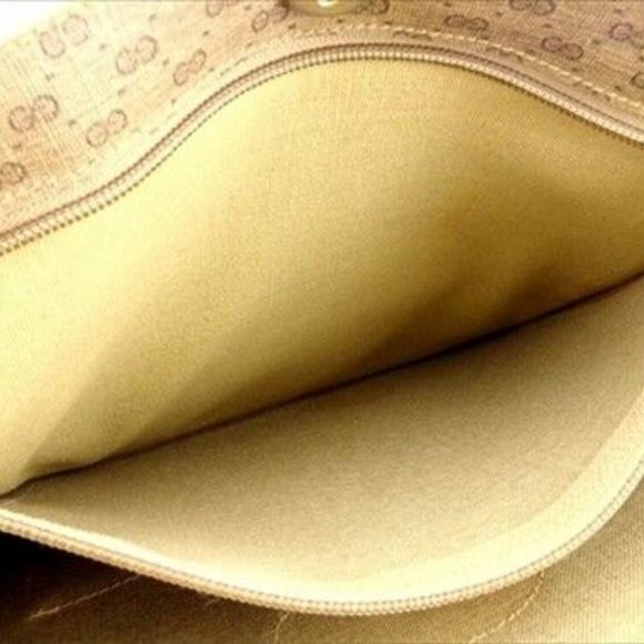 Gucci Tote bag Beige PVC Leather Woman unisex Authentic Used - Picture 6 of 9